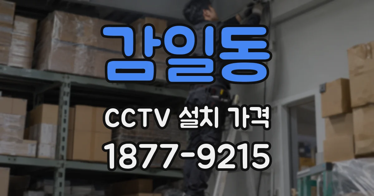 감일동 CCTV 설치 가격