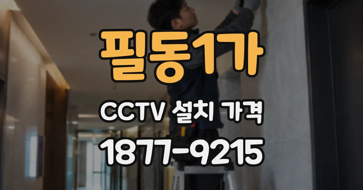 필동1가 CCTV 설치 가격
