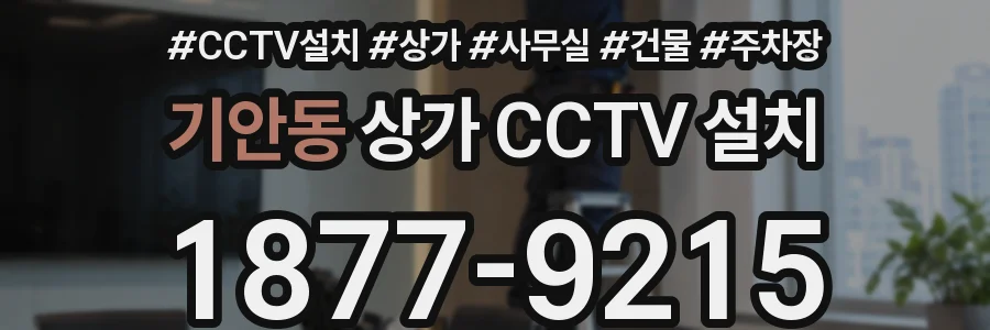 기안동 상가 CCTV 설치