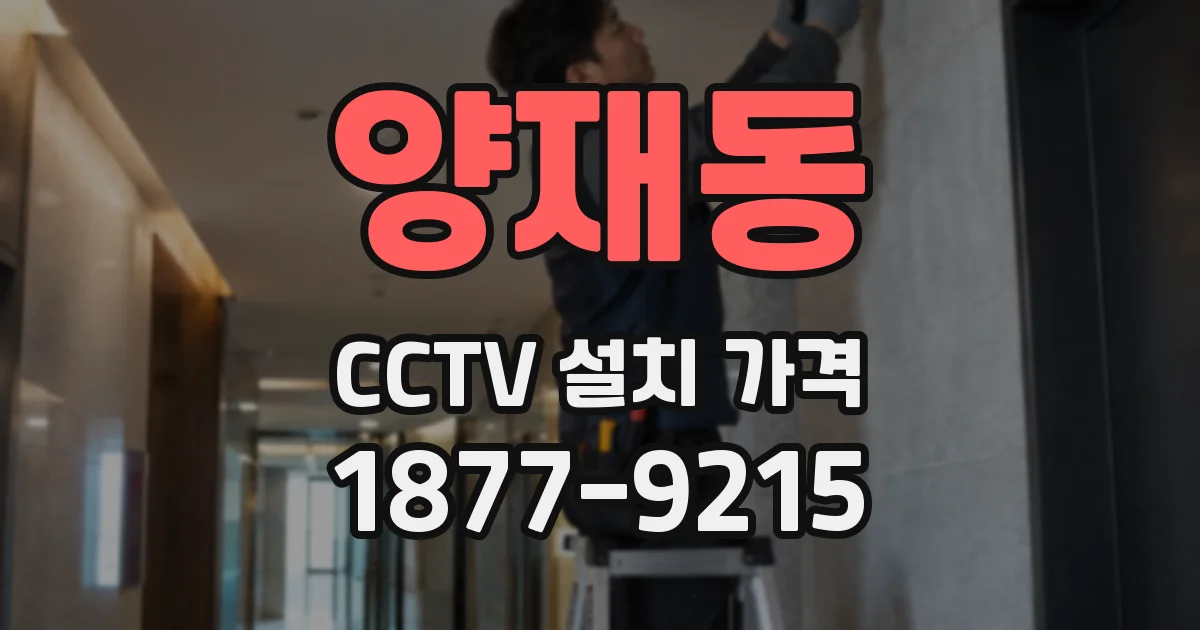 양재동 CCTV 설치 가격