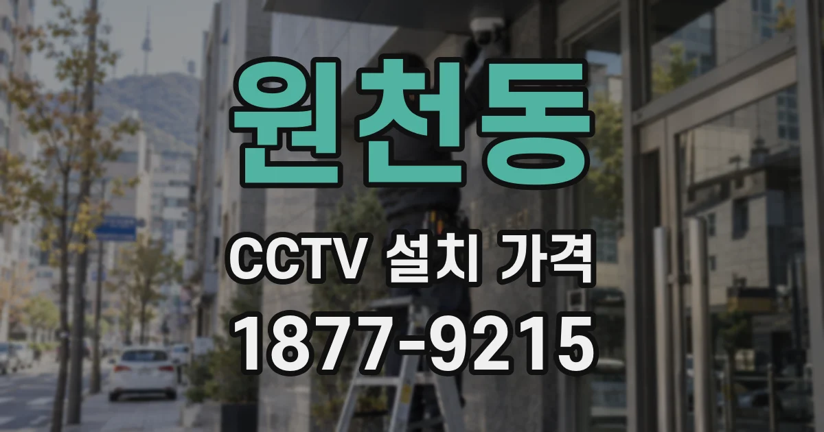 원천동 CCTV 설치 가격