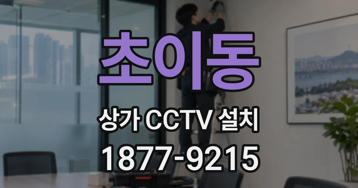 초이동 상가 CCTV 설치