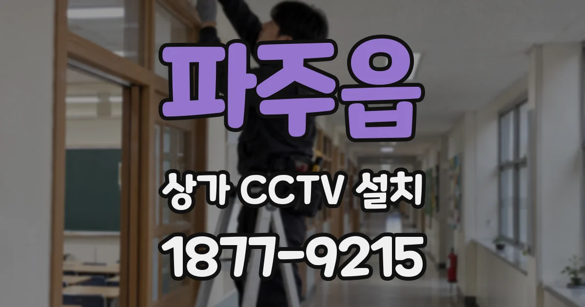 파주읍 상가 CCTV 설치