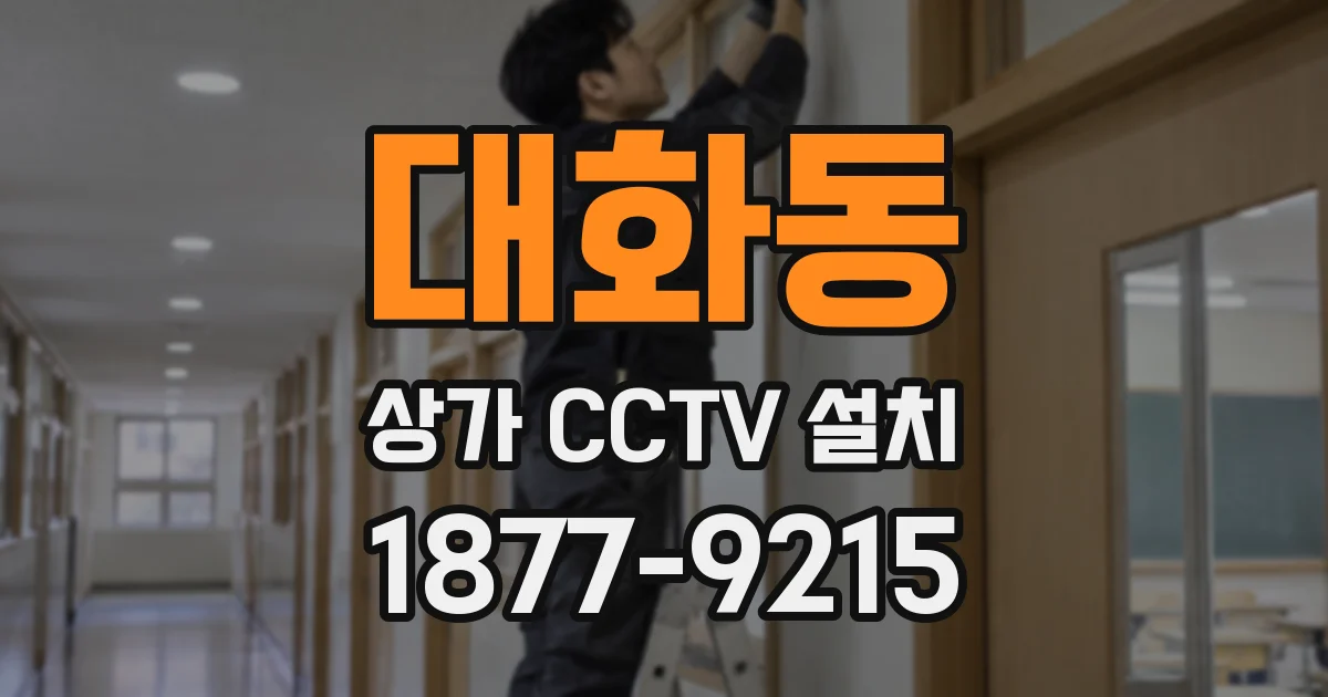 대화동 상가 CCTV 설치