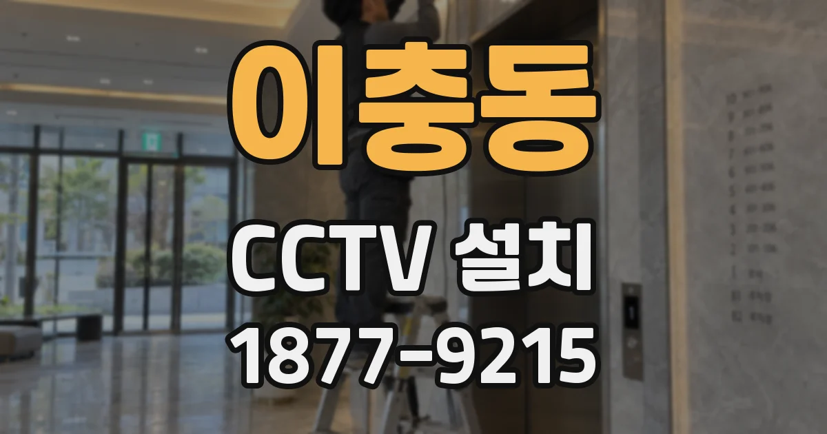 이충동 CCTV 설치