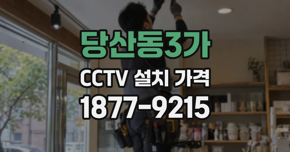 당산동3가 CCTV 설치 가격