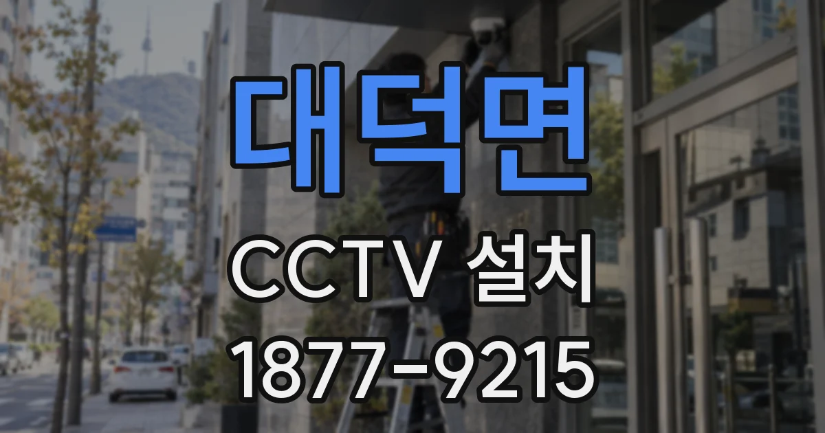 대덕면 CCTV 설치
