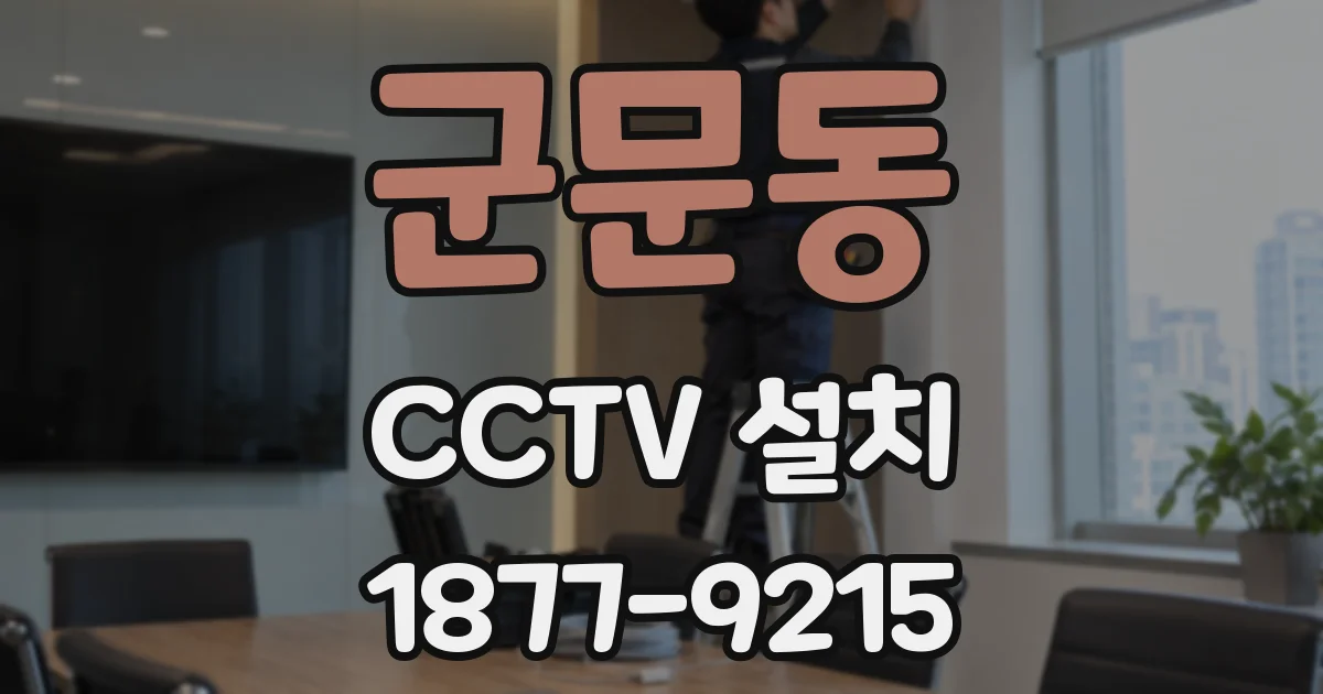 군문동 CCTV 설치