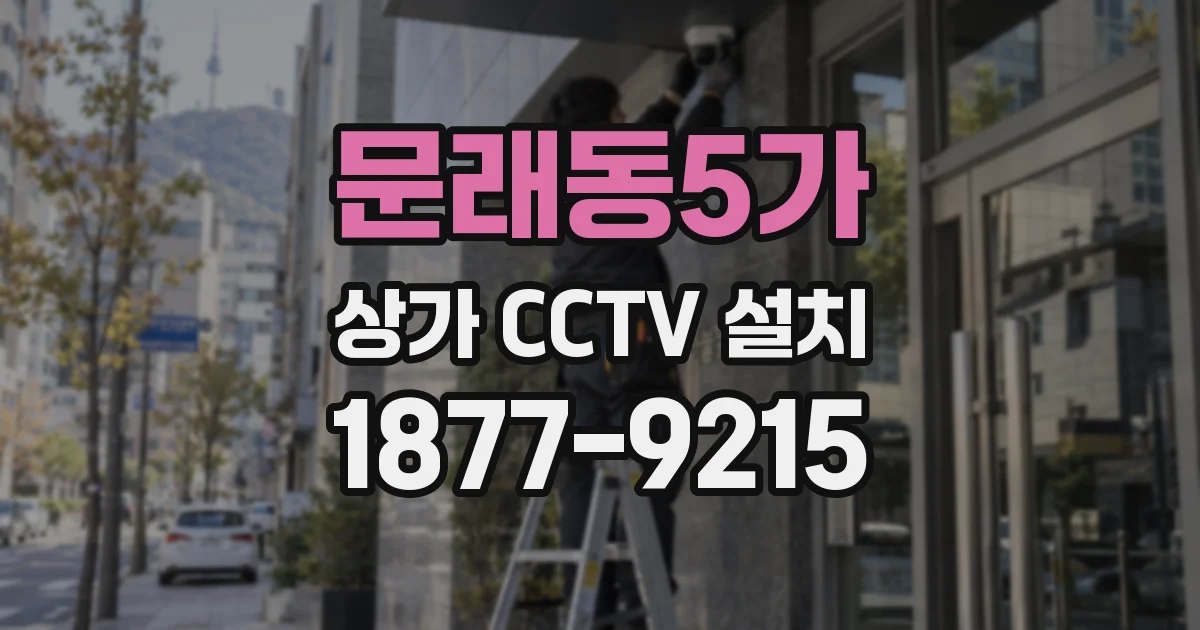 문래동5가 상가 CCTV 설치
