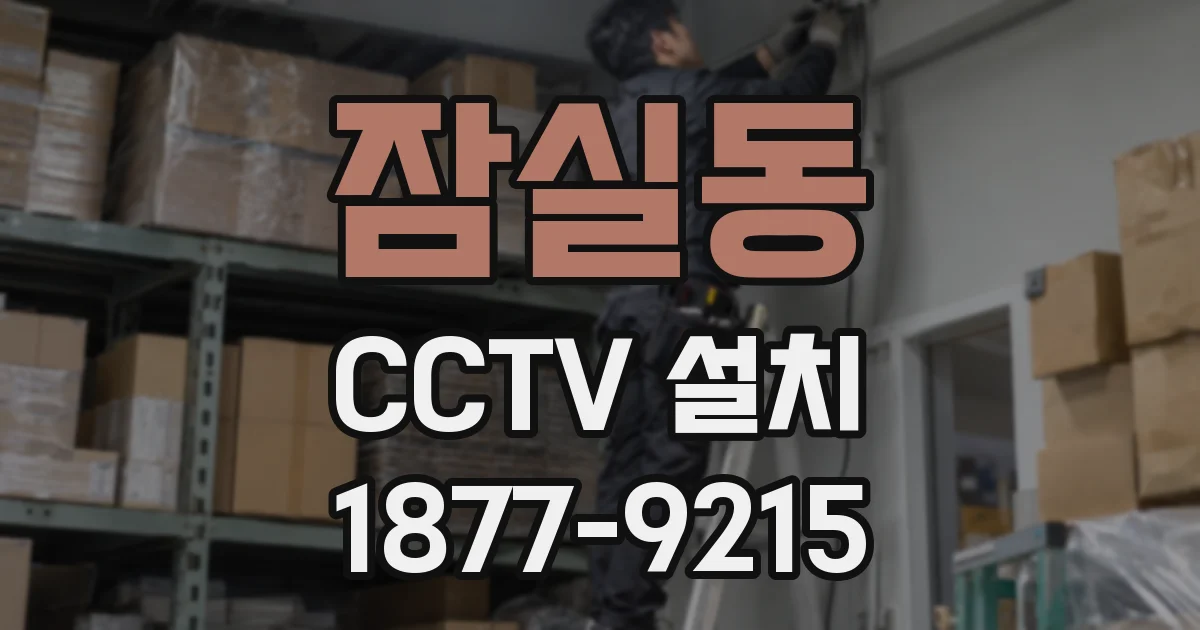잠실동 CCTV 설치