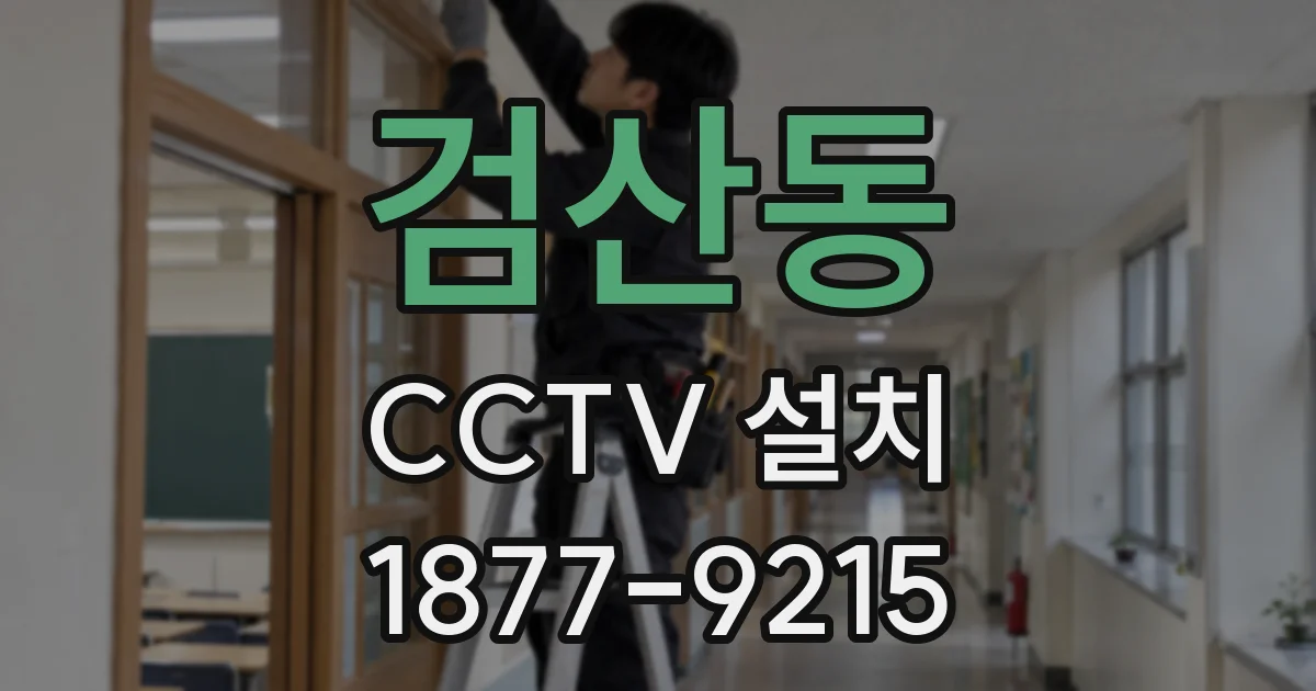 검산동 CCTV 설치