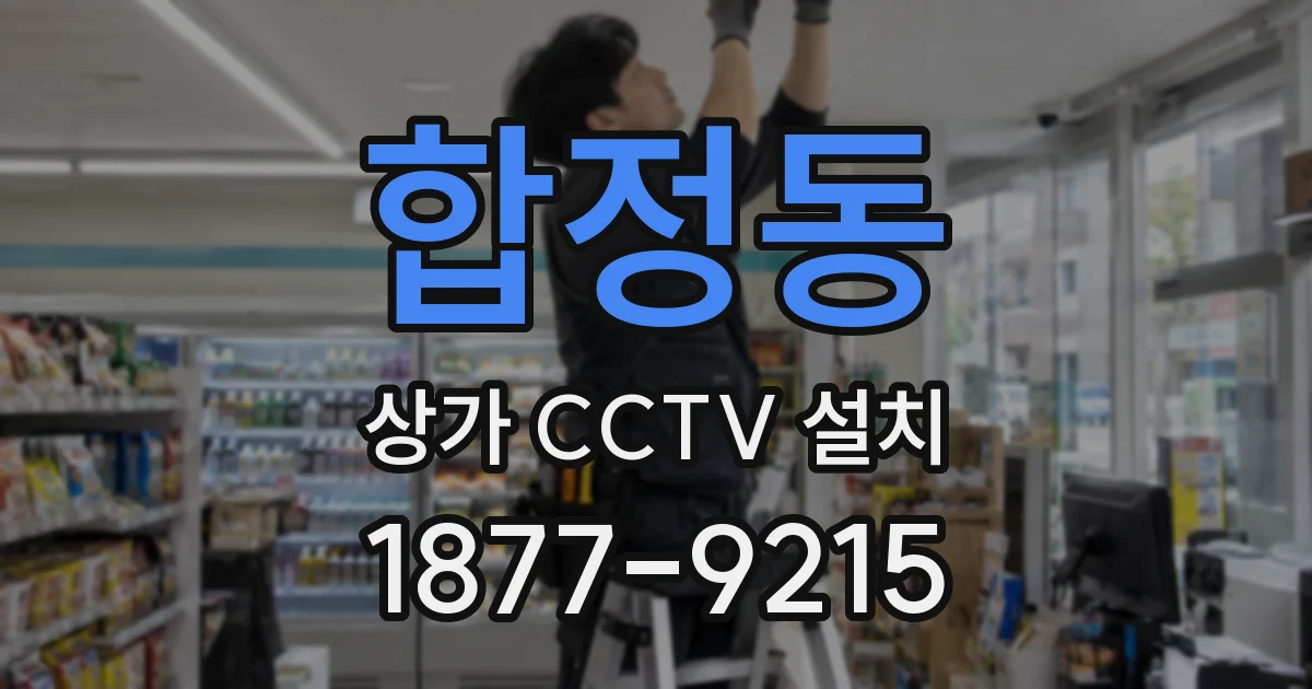 합정동 상가 CCTV 설치