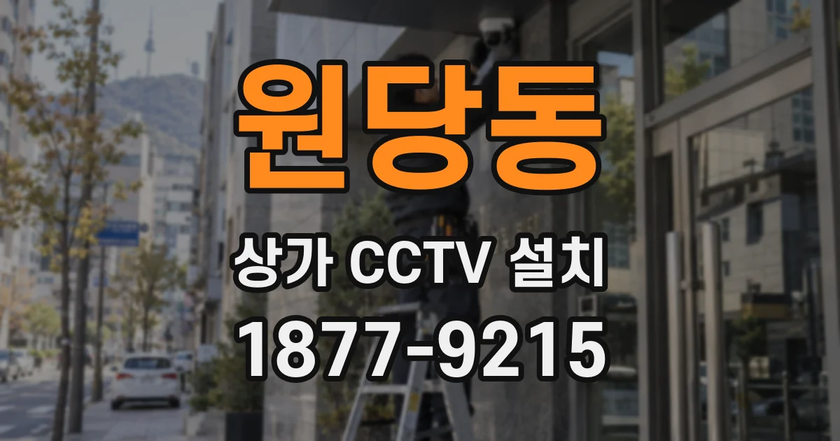 원당동 상가 CCTV 설치
