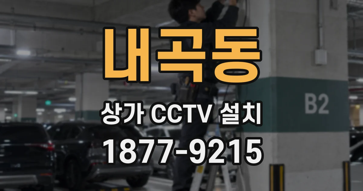 내곡동 상가 CCTV 설치