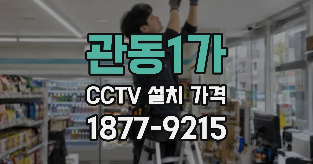 관동1가 CCTV 설치 가격