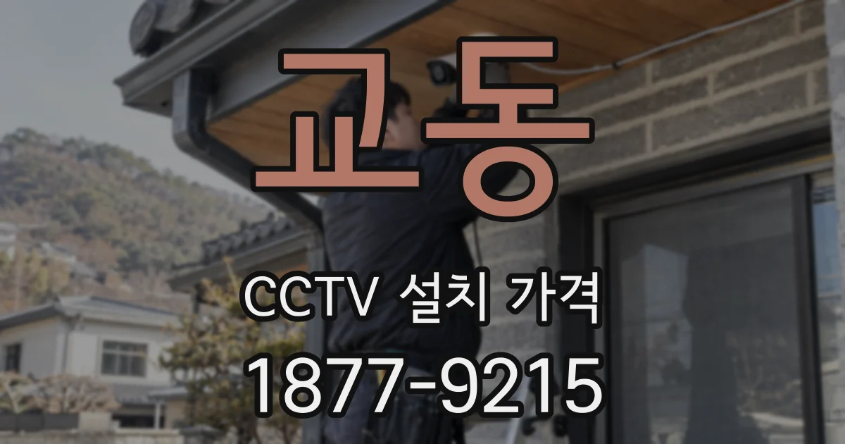 교동 CCTV 설치 가격