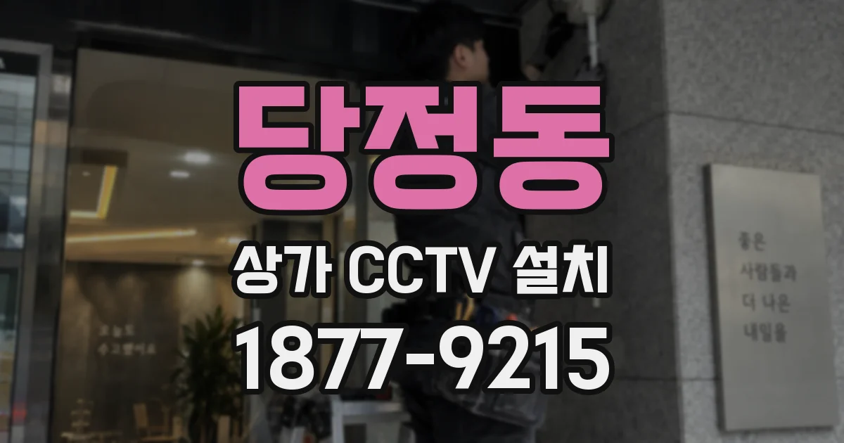당정동 상가 CCTV 설치