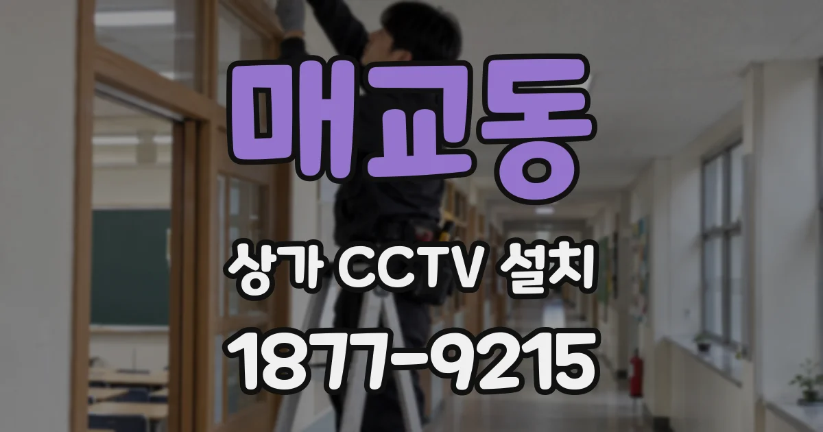 매교동 상가 CCTV 설치