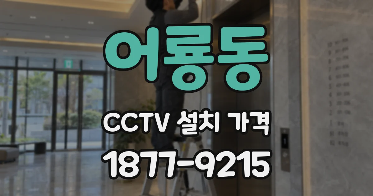 어룡동 CCTV 설치 가격