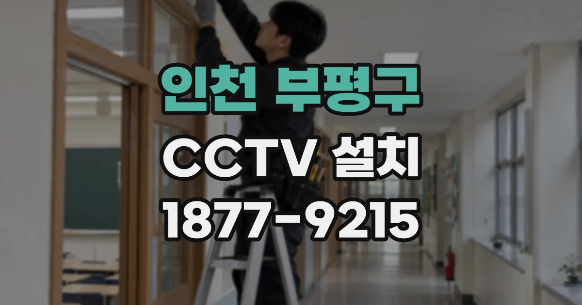 인천 부평구 CCTV 설치