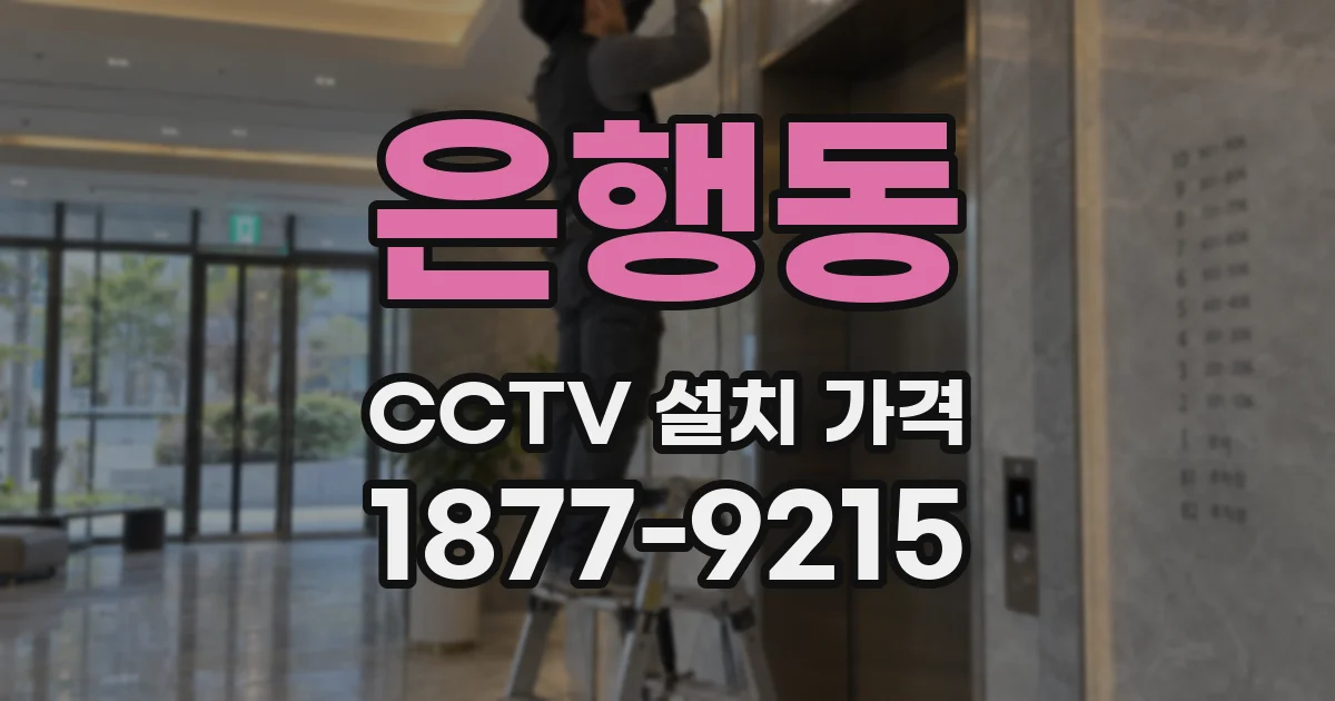 은행동 CCTV 설치 가격