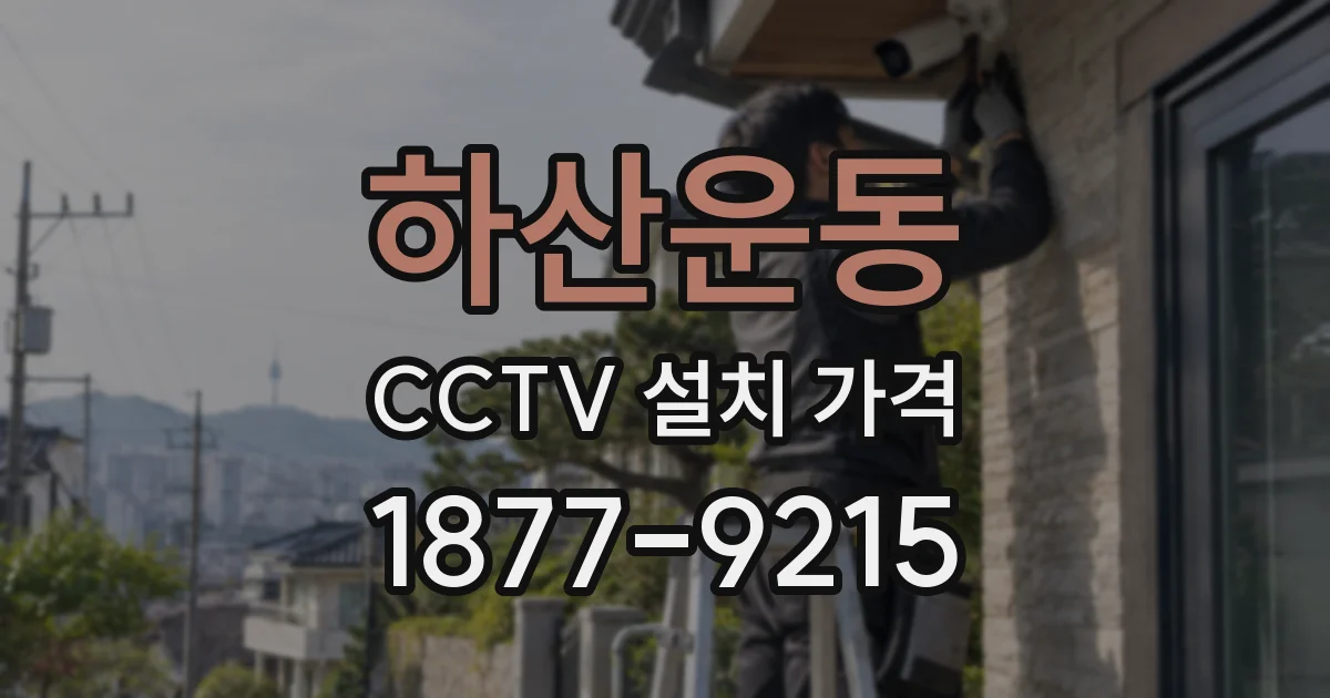 하산운동 CCTV 설치 가격