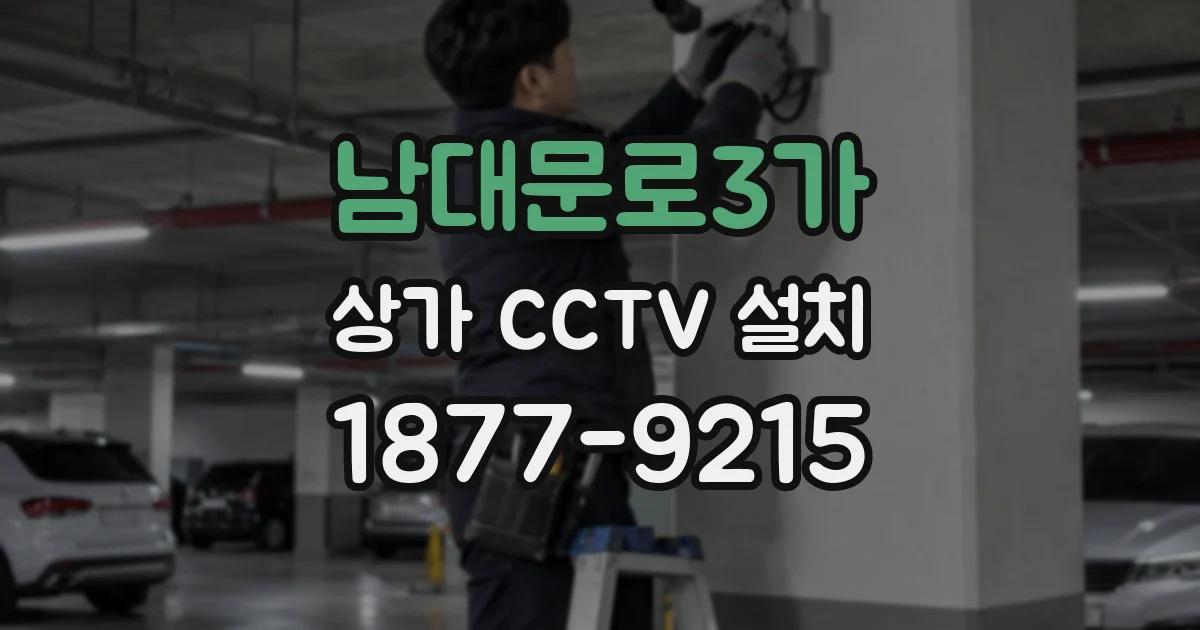 남대문로3가 상가 CCTV 설치
