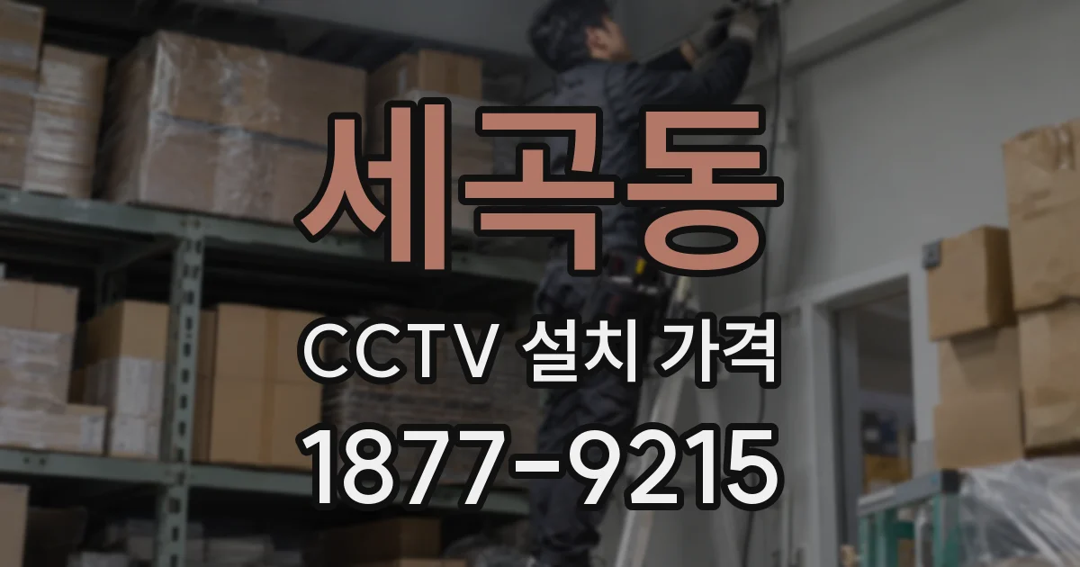 세곡동 CCTV 설치 가격