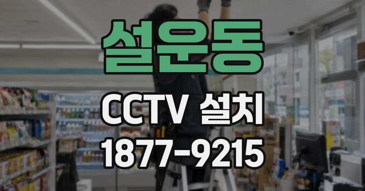 설운동 CCTV 설치
