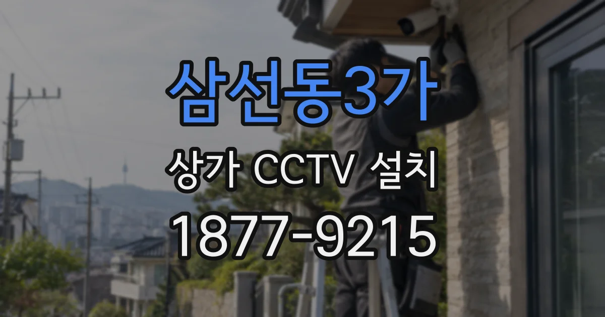삼선동3가 상가 CCTV 설치