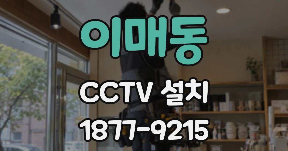 이매동 CCTV 설치