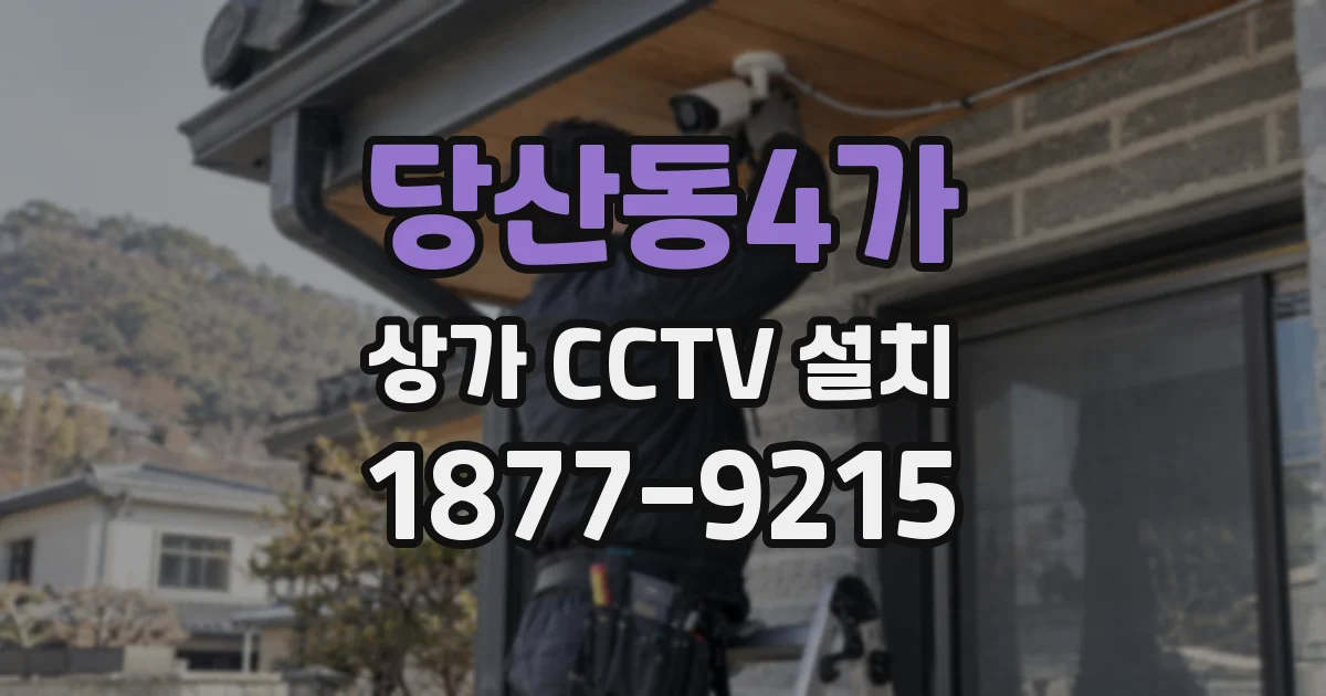 당산동4가 상가 CCTV 설치