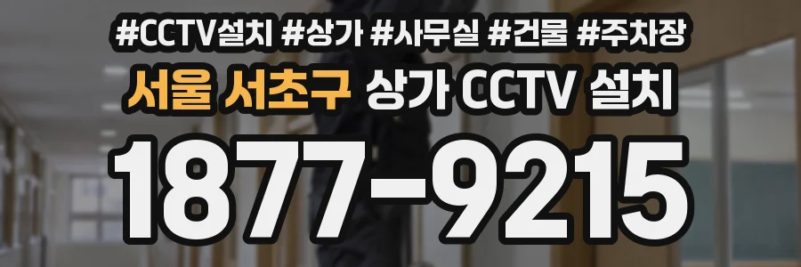 서울 서초구 상가 CCTV 설치