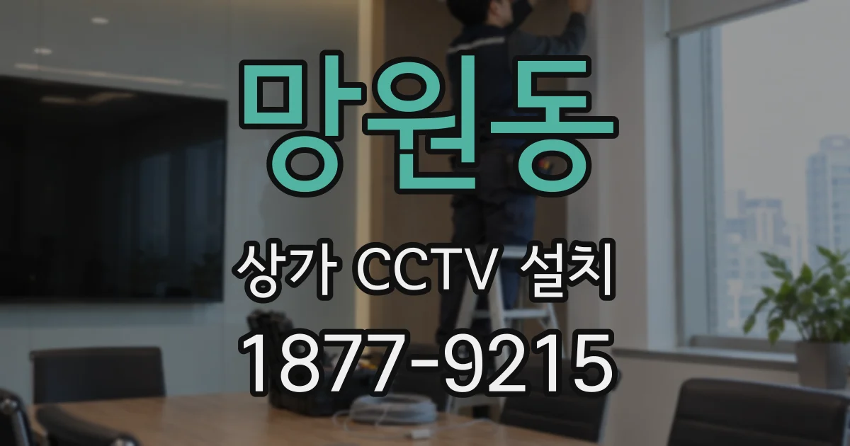 망원동 상가 CCTV 설치