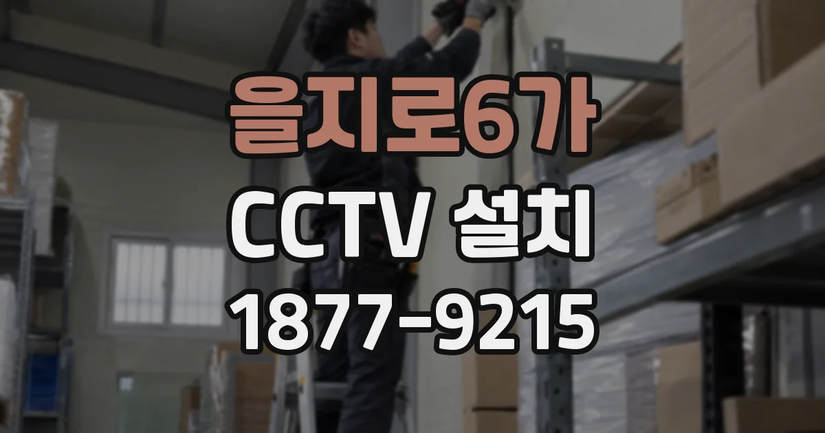 을지로6가 CCTV 설치