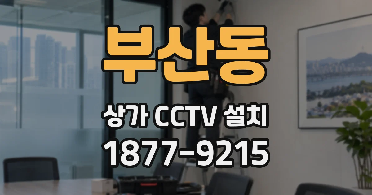 부산동 상가 CCTV 설치