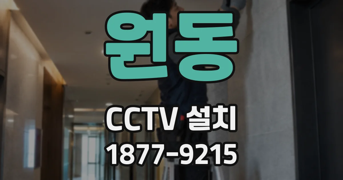 원동 CCTV 설치