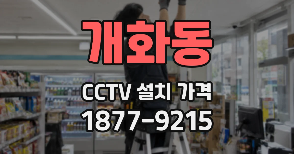 개화동 CCTV 설치 가격