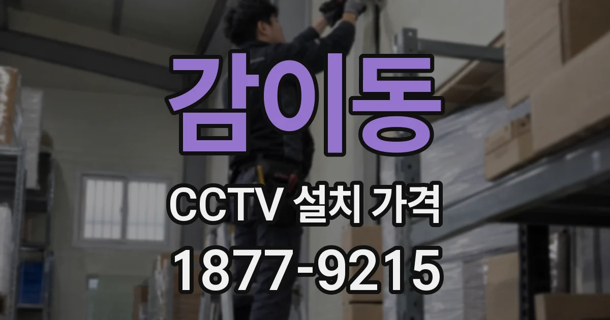 감이동 CCTV 설치 가격