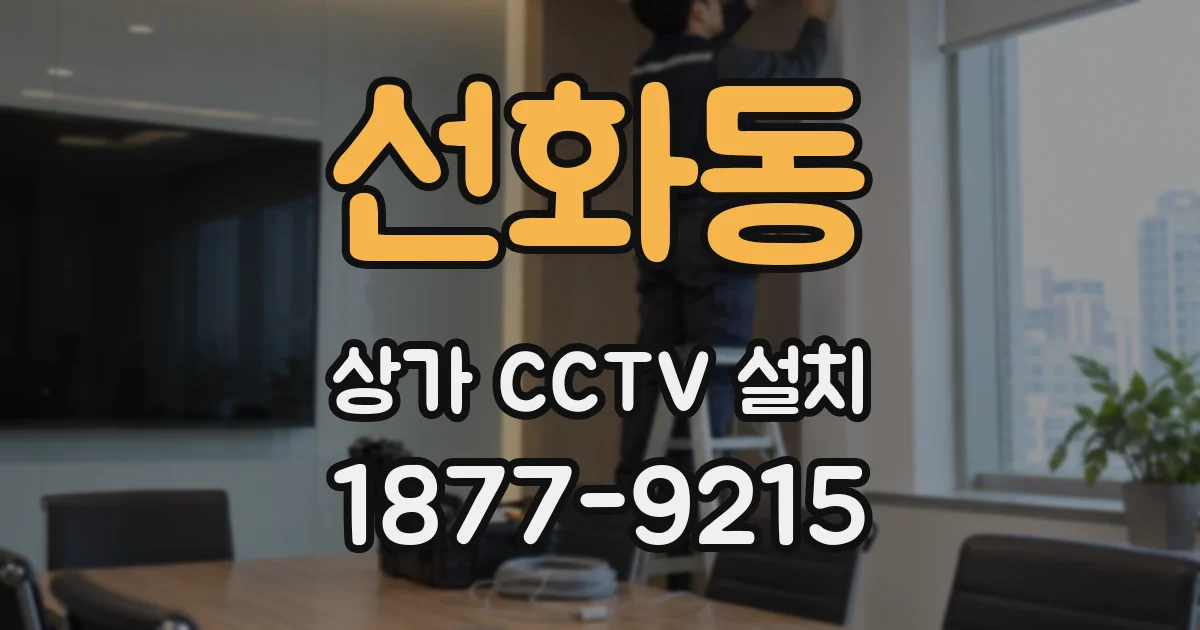 선화동 상가 CCTV 설치