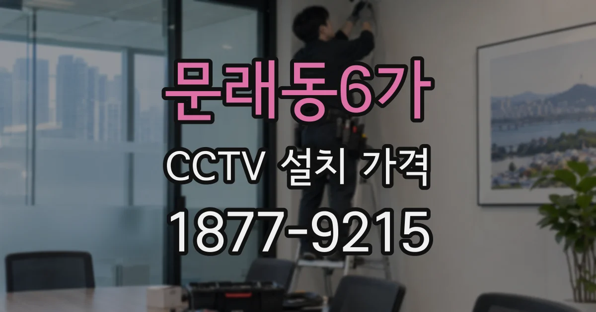 문래동6가 CCTV 설치 가격