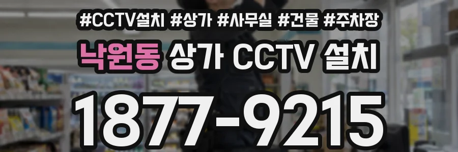 낙원동 상가 CCTV 설치