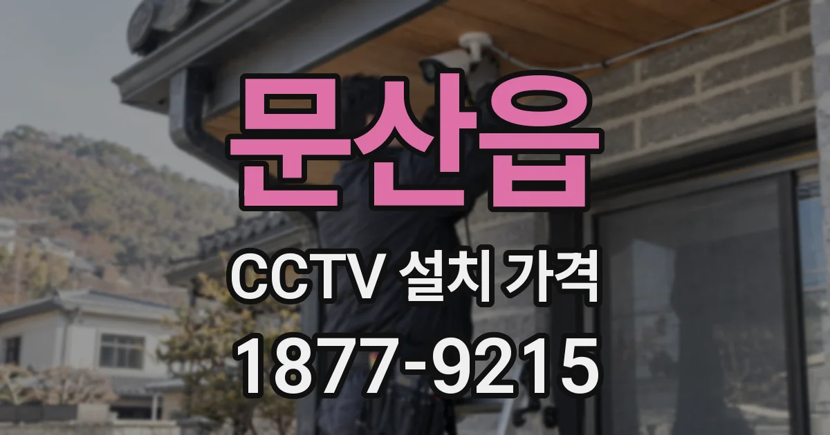 문산읍 CCTV 설치 가격