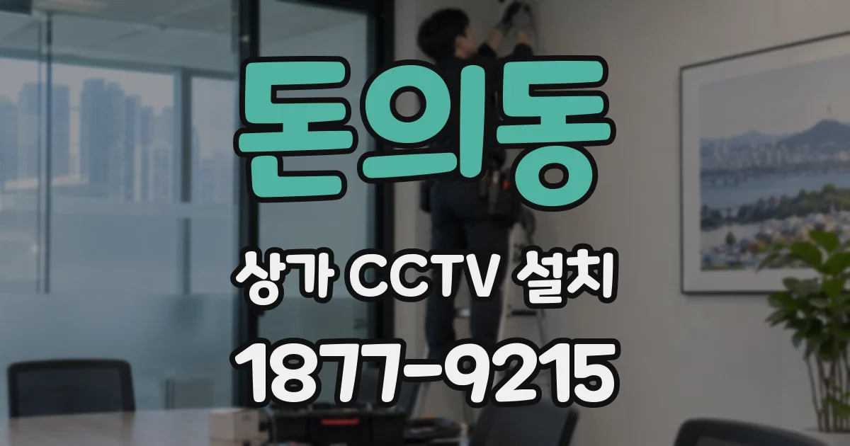 돈의동 상가 CCTV 설치