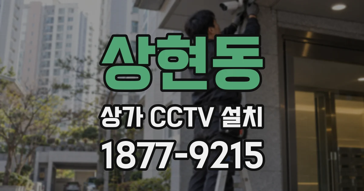 상현동 상가 CCTV 설치