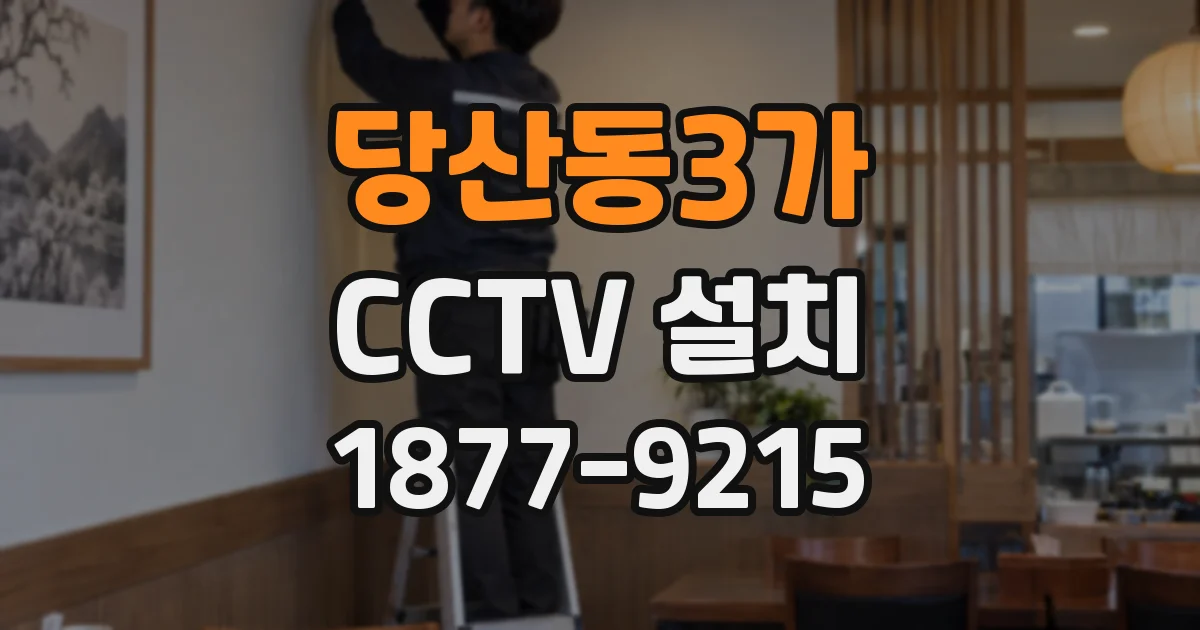 당산동3가 CCTV 설치