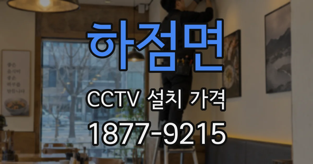 하점면 CCTV 설치 가격