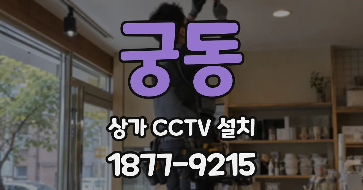 궁동 상가 CCTV 설치