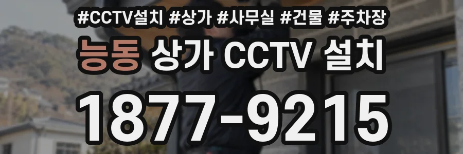 능동 상가 CCTV 설치