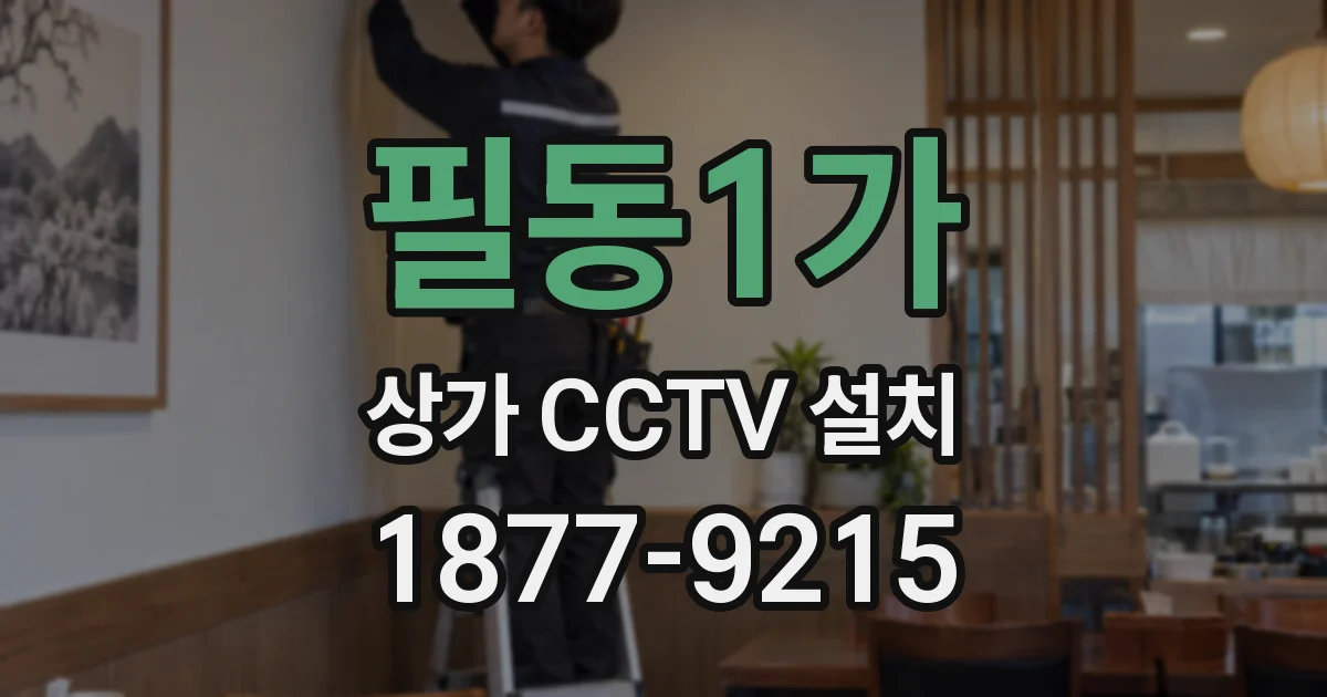 필동1가 상가 CCTV 설치